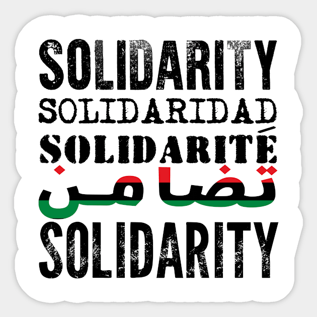 Solidarity, Solidaridad, Solidarite, International Day of Solidarity with Palestine November 29, 2023 Sticker by sarcasmandadulting